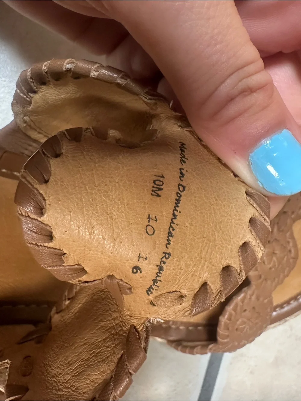 Jack Rogers Tan Leather Slip-On Mules